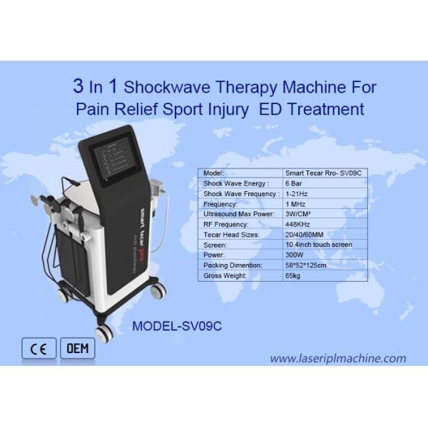 3 In 1 ODM Extracorporeal Shockwave Therapy Machine For Ed