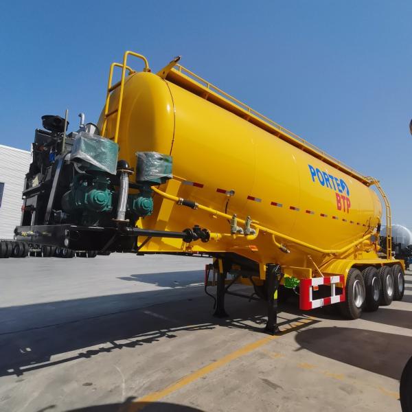 3/4 Axles 30/35 Cbm Powder / Silo Material Transport Semi Trailer with 1310mm Wheel Base