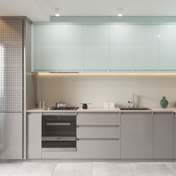 Small Smart Soft Close Kitchen Cabinet Luxury Stainless Steel With Sink