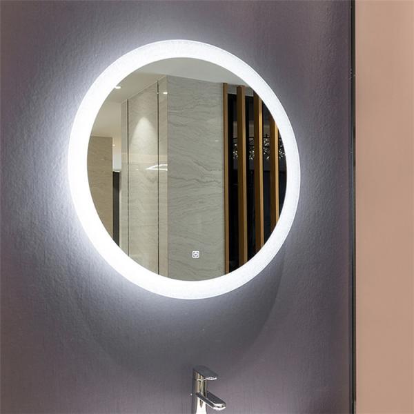 Écran tactile mur suspendu grand miroir de douche lumineux réglable LED salle de bain