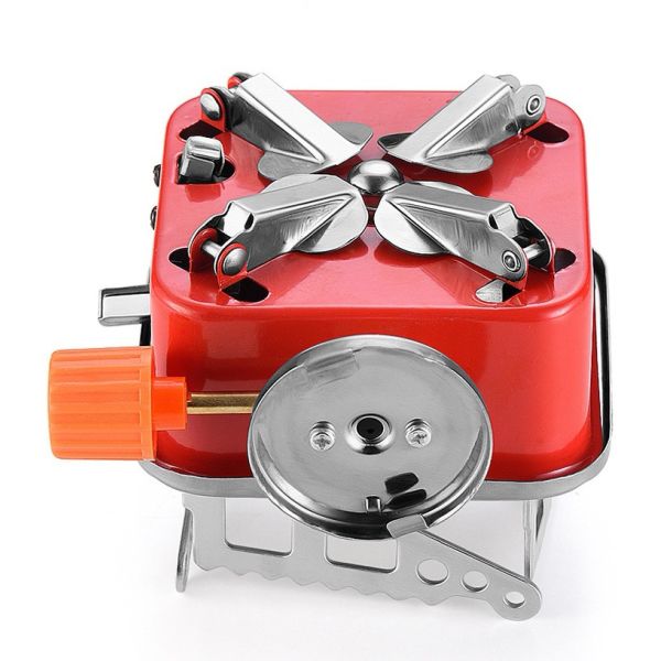 Factory Portable Mini Camping Outdoor Stainless Steel Butane Gas Stove Survival Pocket Picnic Cooking Burner