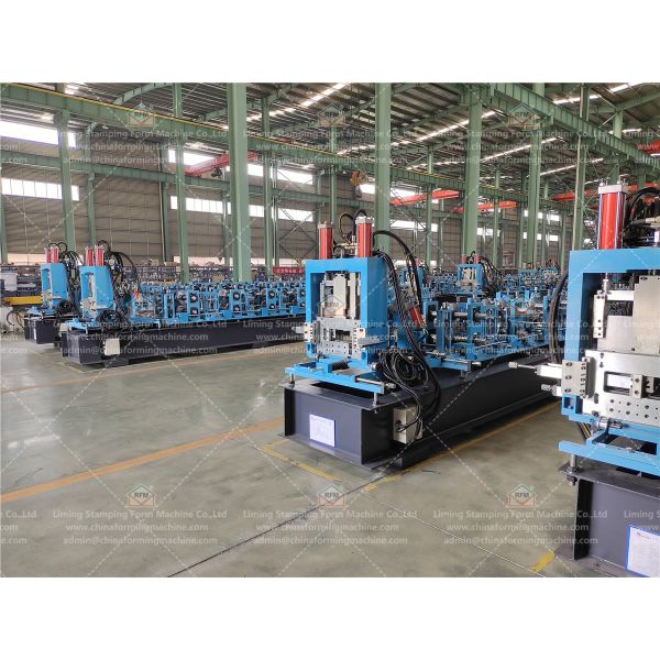 Automatic C Section Roll Forming Machine Hydraulic Cutting Steel