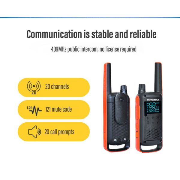 Talkie-walkie motorola Talkabout T82 Extreme Quad 5km Pmr Battery Earpiece Twin Pack Cost-effective Two-Way Radio Walkie Talkie