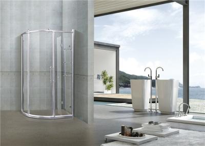 6 MM Chromed Profiles Shower Cabins Copper Rollers With Shower Shelf Sliding Moving Door