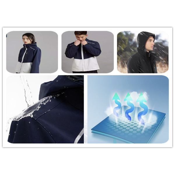 3 в 1 3 слоях ткани репеллента воды ткани 70D 240GSM Taslon нейлона Breathable фары на открытом воздухе для куртки