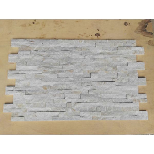 Ledge White Quartzite Stone Veneer Wall Stone Panels For Interior Decoration