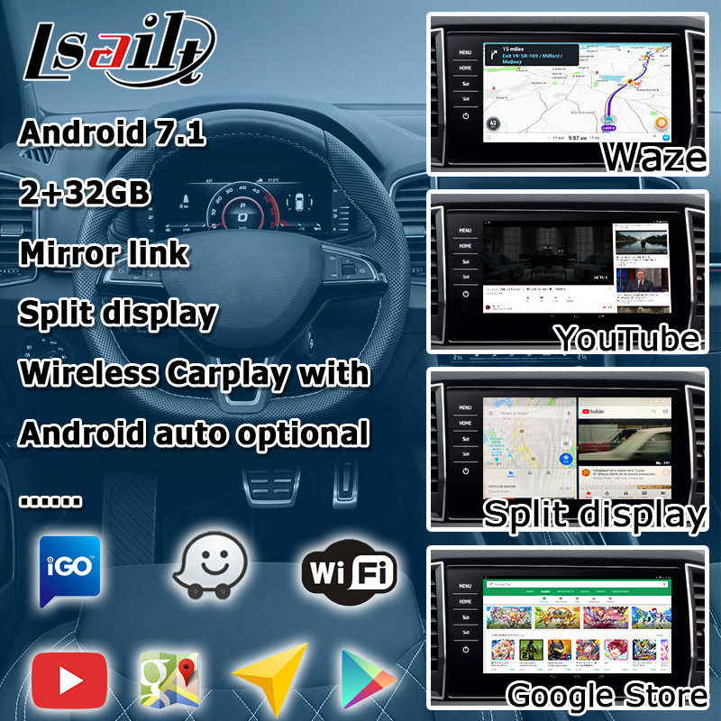 Коробка навигации Skoda Karoq GPS система деятельности андроида 6,0/7,1/8,0 подъема