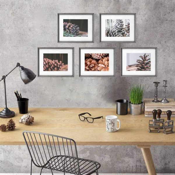 Белые тонкие деревянные картинные рамки 10x10 для домашнего украшения