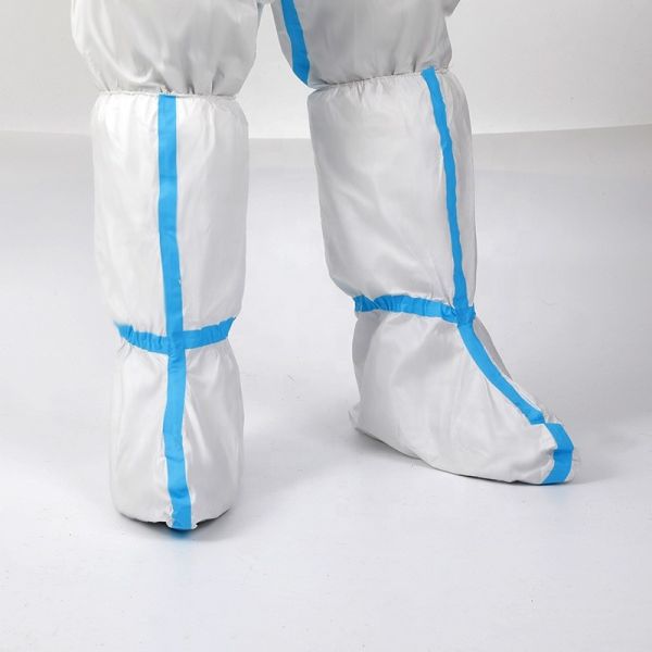 Haixin Health Disposable Microporous Film Boot Cover Water Resistant Shoe Cover Water Repellent Overshoe Anti Bacteria CE