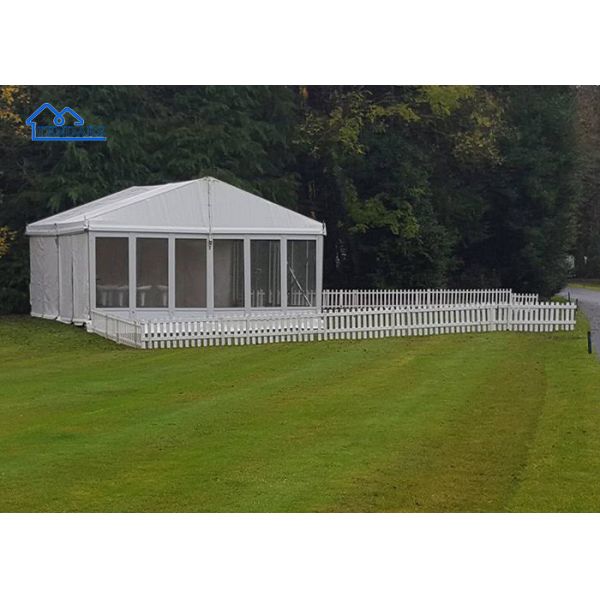 Fire-Retardant Lawn Party Marquee Tents Reinforced Alloy Frame Removable Sidewall PVC Canopy Structure