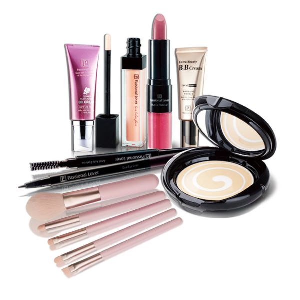 Synthetic Hair 5pcs Portable Travel Cosmetic Brushes Full Face