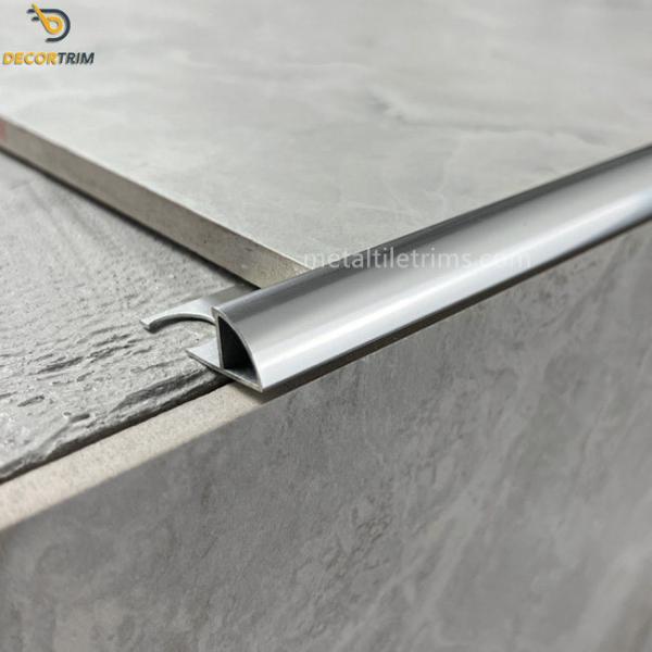 Tile Edge Trim  Edging Tolerance 0.1mm Aluminum Tile Trim Silver Round Border