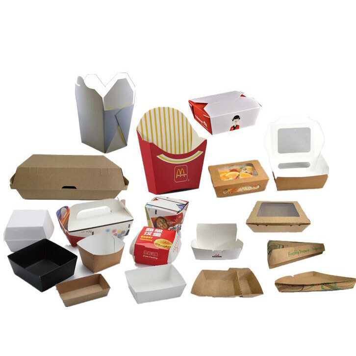 Машина коробки для завтрака бумаги бургера 180-600GMS Kraft для упаковки еды