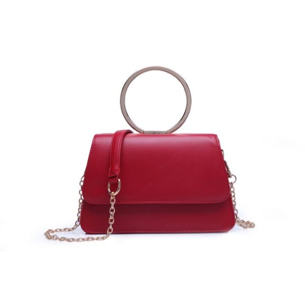 The new European and American female eyelet chain handbag shoulder bag diagonal package tide
