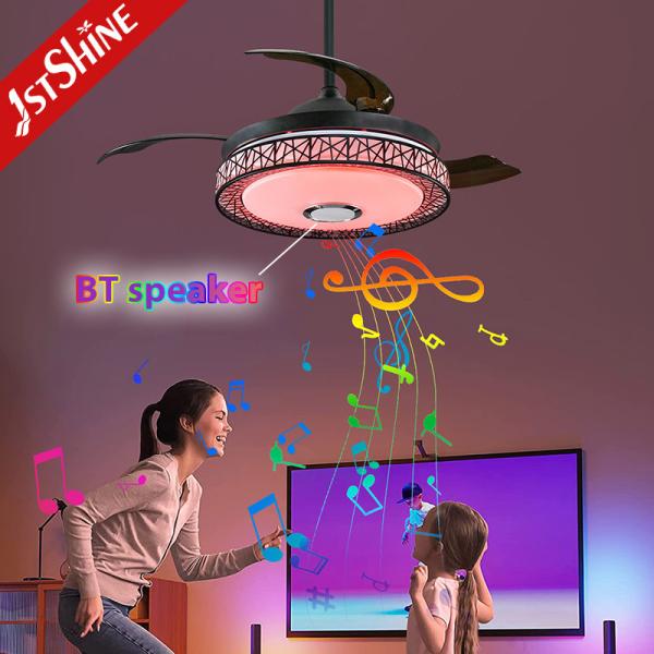 Música Ultra Silenciosa Ventilador de Tecto Invisível Lâmpadas Controle Remoto