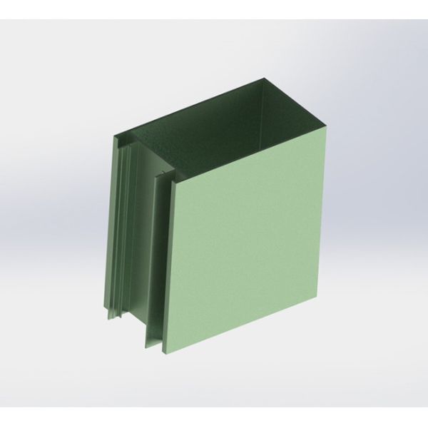 Light Green Coated Aluminum Curtain Wall Profile Engineering Exterior