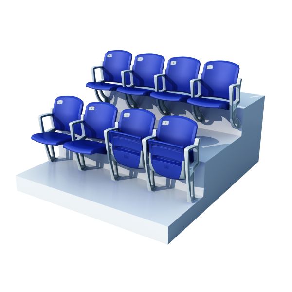 UV Engineered Eco-friendly Weather Resistant Fixed Seating and Bleacher Seats for Stadiums