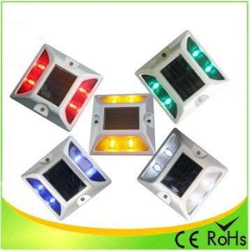 Aluminum double side 4 led road marker with high quality led solar cat eyes road stud