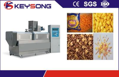 Industrial Corn Flakes Production Line , Double / Single Screw Extruder Machine