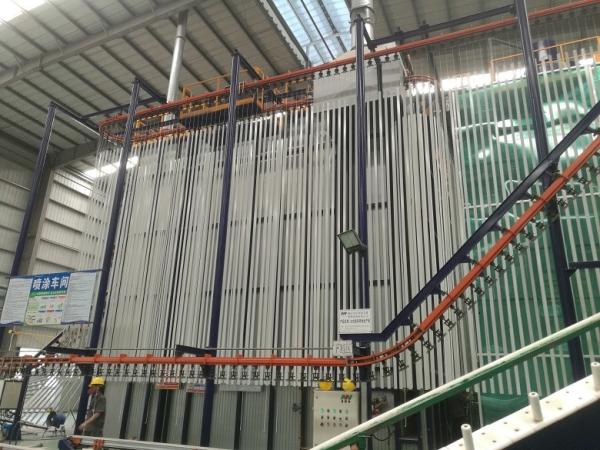 Usine de traitement préparatoire de pulvérisation et d'immersion de ligne de revêtement de poudre en métal de grenaillage