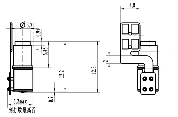 Мотор небольшого диаметра размера микро- 5mm stepper с планетарной коробкой передач