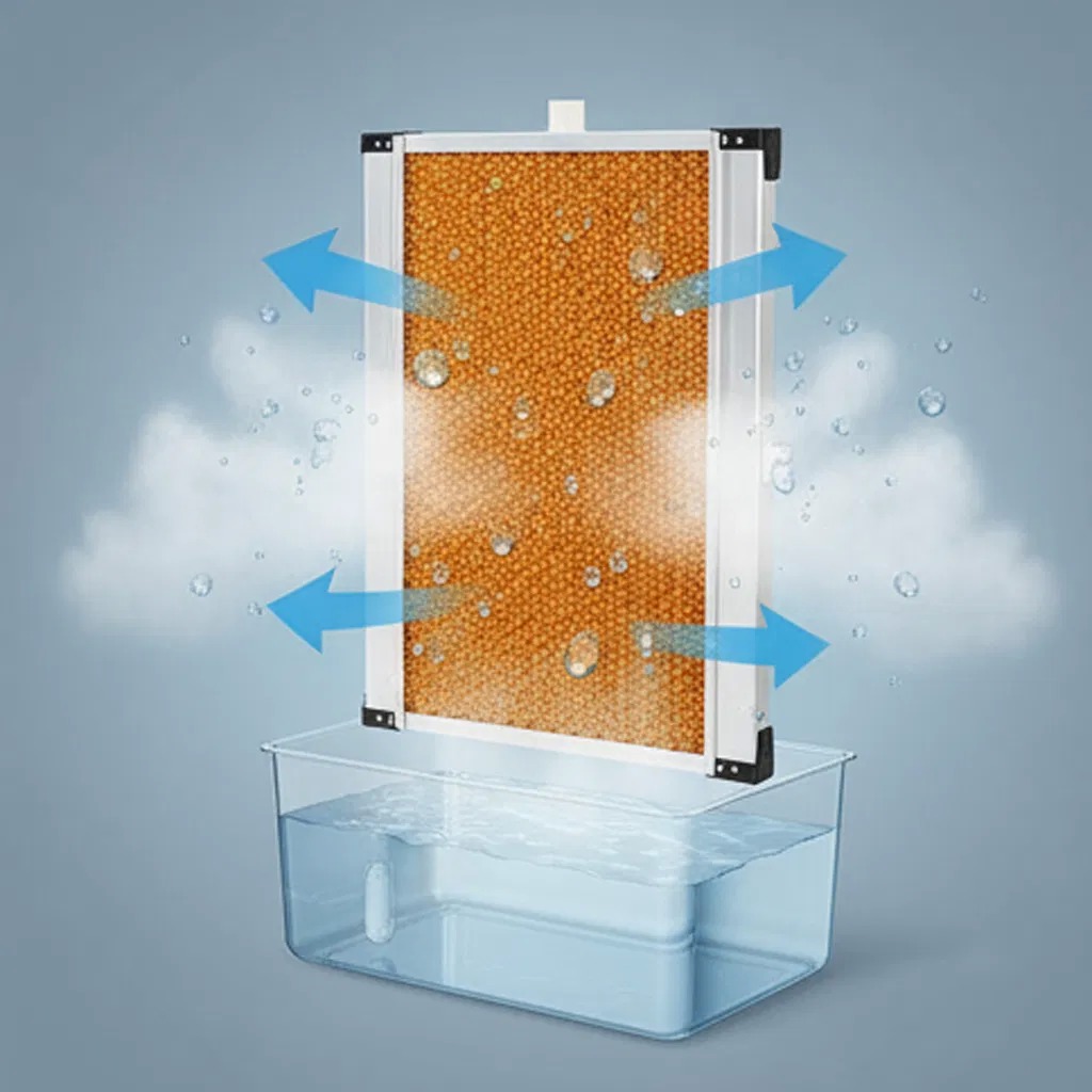 Automatic Evaporative Cooling Pad System Poultry Farming Ventilation Equipment