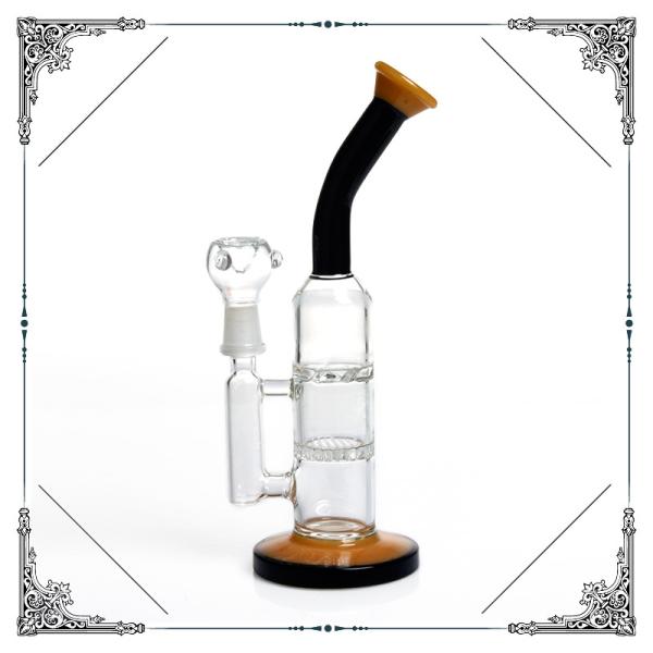 Dab Oil Rig Turbine Perc With Honeycomb Perc Smoking Water Pipes Heady Glass Bowl and Quartz Banger