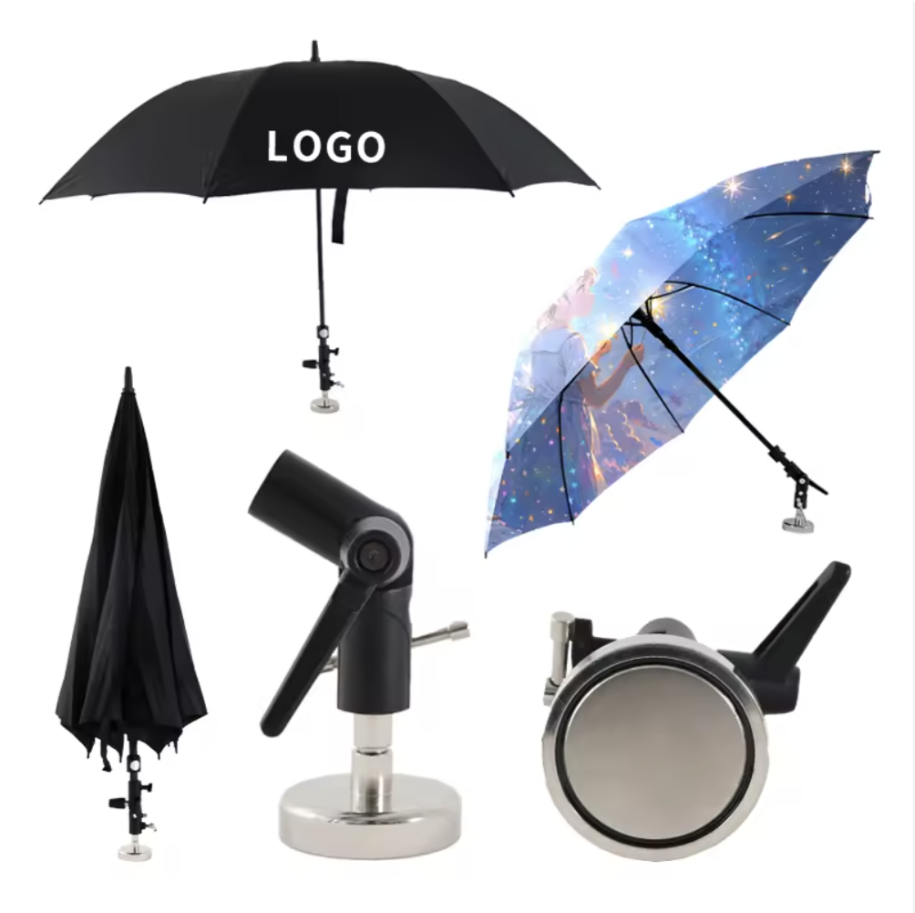 High Durability Black Golf Umbrella Outdoor Auto Open With Double Layer Canopy