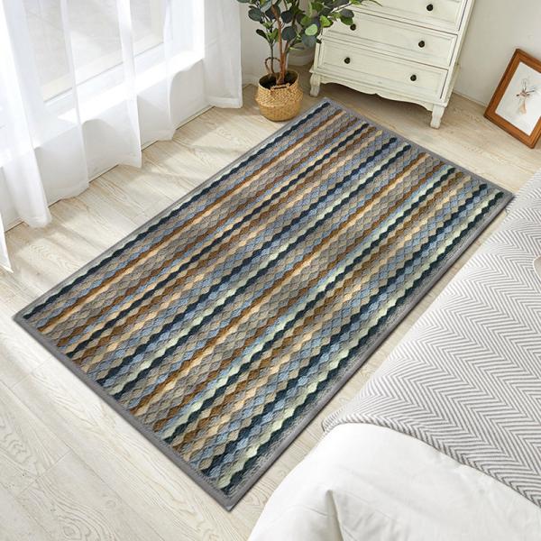 Polypropylene Striped Bathroom Mat Non Slip Floor Runner 37*57cm