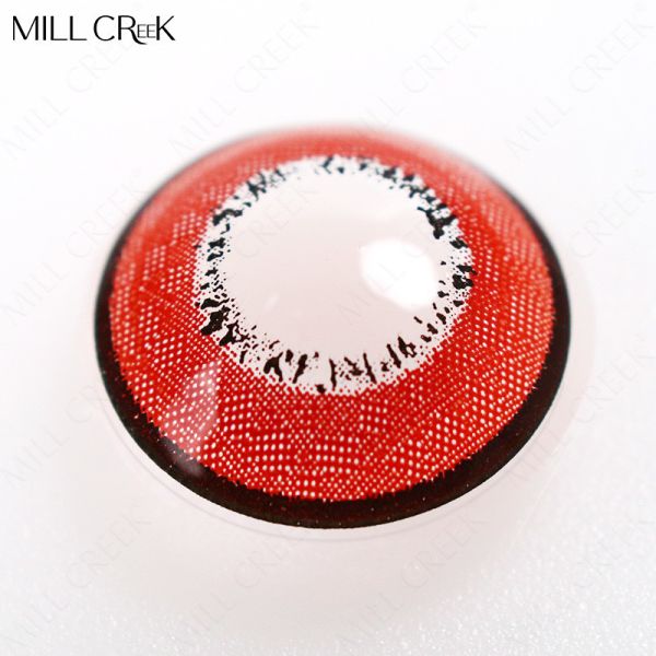 Fashion Monthly Colored Contacts Lens Doll Pink Red Brown Zero Power 14.5mm