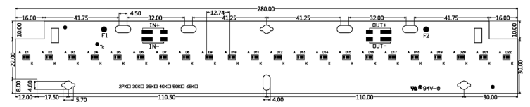 Модуль SMD2835 SMT PCBA СИД PCB Zhaga 1f линейный для модуля СИД потолочного освещения