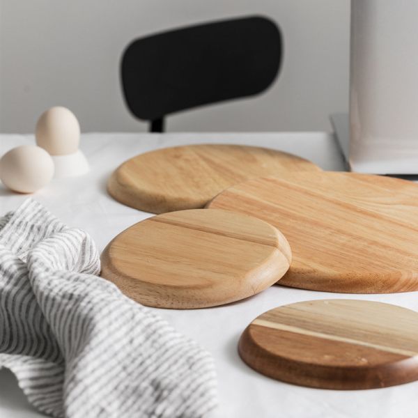 Wooden Round Plate Food Tray with Customized Request and Customization in US