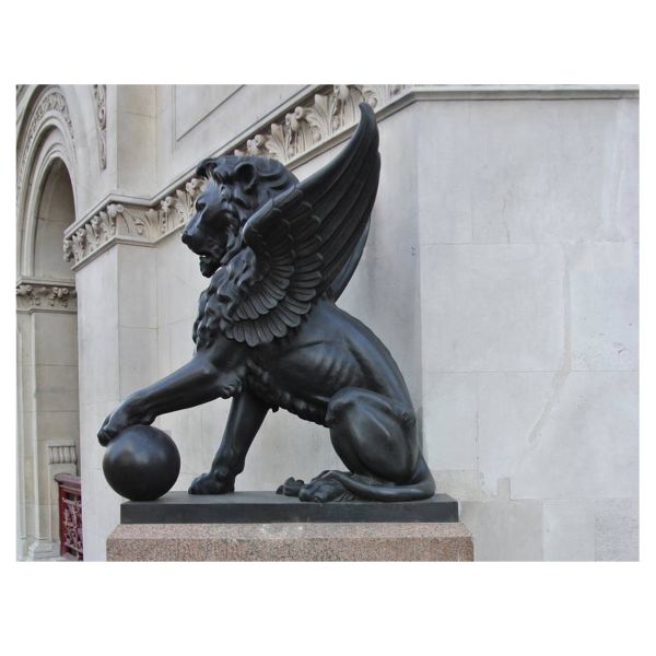 160cm Large Bronze Lion Statue Outdoor Metal Animal Decoration