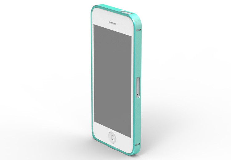 Cross-Line Green Aluminum Bumper Case Extra Slim For Iphone5