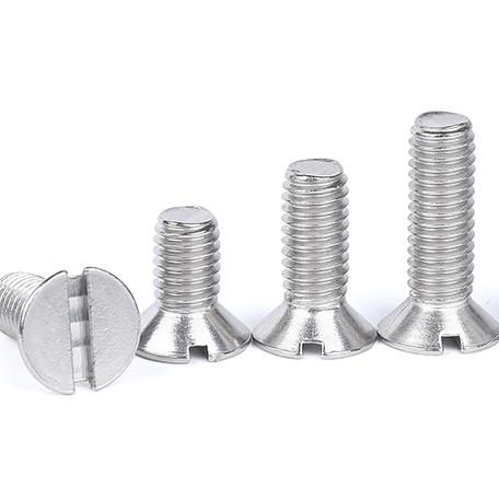 A2-70 A4-80 Bright Steel Bolts Countersunk Socket Slot Head Screw