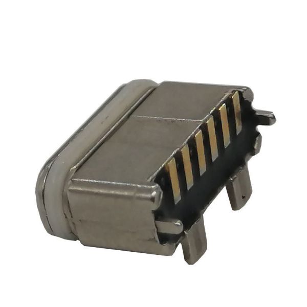Водоустойчивый вертикальный тип гнездо USB c, штепсельная розетка USB c 6P SMD