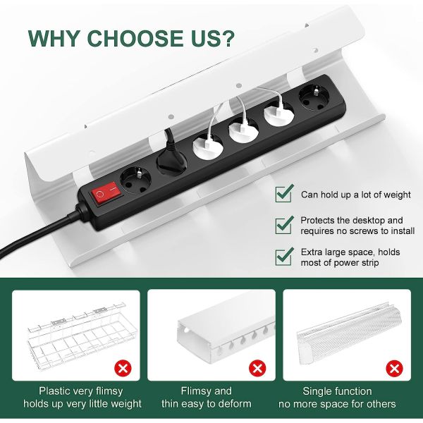 Тип установки Стоящий тип кабельной подноски для под рабочим столом офисной гостиной 43 см