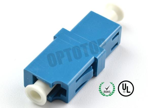Connector LC UPC Optical Fiber Adapter Simplex With Shutter , Blue Color