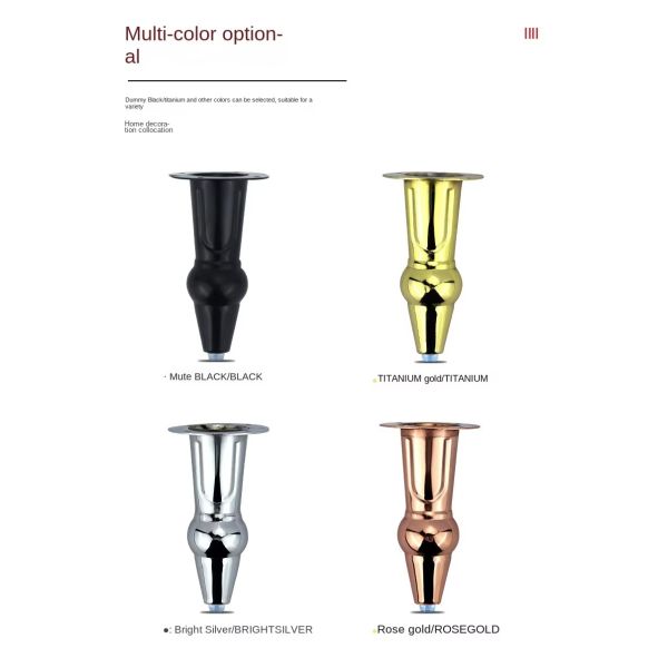 Wanjusheng Hardware Furniture Accessories Iron Table Legs 15 cm Gourd-shaped Metal Sofa Cabinet Legs