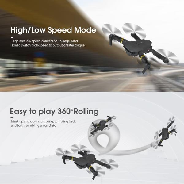 Foldable Altitude Hold Quadcopter Drone with HD Camera Live Video e58 drone