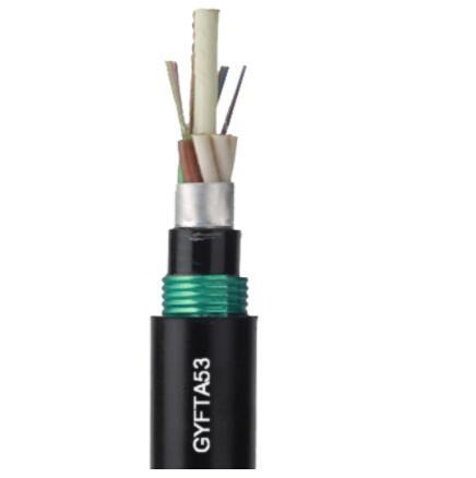 Outdoor Singlemode Underground Direct Buried Armoured Steel Tape Fiber Optic Cable GYTA53