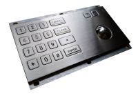 клавиатура 150mA 16 ключевая PS/2 IP65 промышленная с трекболом