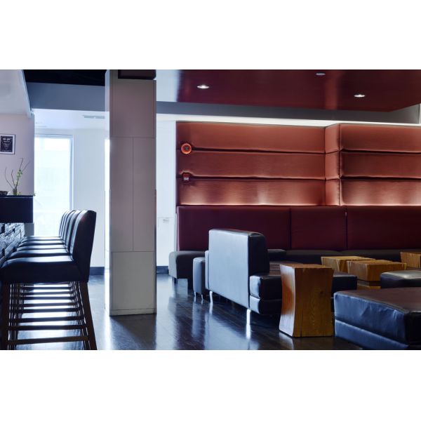 Commercial Lobby Furniture With Leather Sofa / Solid Wood Dininng / Coffee Table