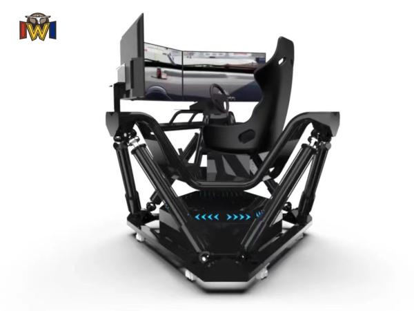 6 Axis VR Racing Simulator 3 Screens Full Motion VR Simulator