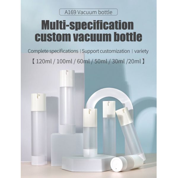 Refillable 30ml Skincare Essential Oil Serum Container 50ml 2oz Plastic Airless Cosmetic Cream Lotion Pump Bottle 100ml