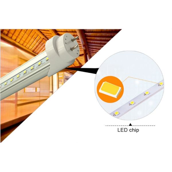 Aluminum T8 LED Tube Light 1.5M 24W, 1.2M 20W, 0.6M 8W, AC85-265V 100Lm/W,CRI>80 PF>0.9,  2500-7000K, 3 years warranty