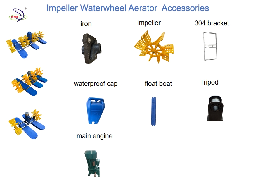 Paddle Wheel Aerator Water Impeller 12 BLADES Eight shaped spread