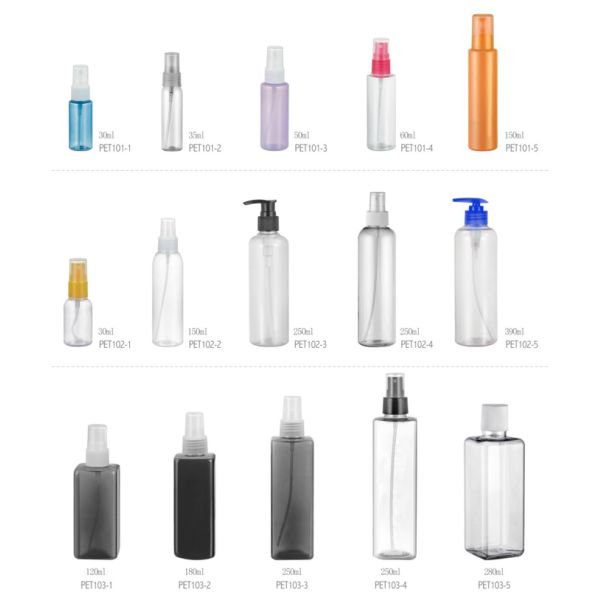 JL-PET1401 Plastic PET 100ml Cylinder Empty Shampoo Bottles With Pump