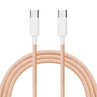 Cable de charge tressé couleur personnalisé 60W / 100W 1M / 2M Cable de charge de type C à C