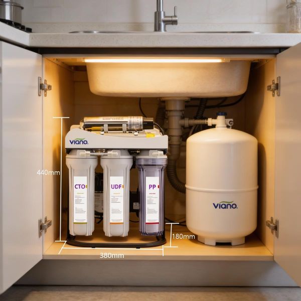 UV Sterilization Under Sink RO Water System 5 Stage With 3.0G Pressure Tank